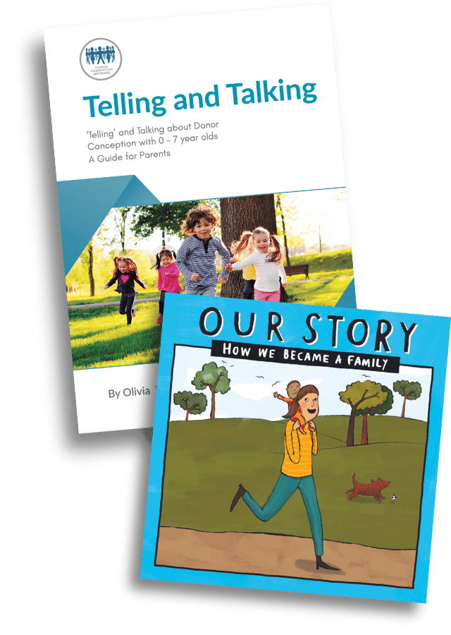 Bundle: Telling and Talking 0-7yrs plus Our Story (solo mum sperm donation - single baby)