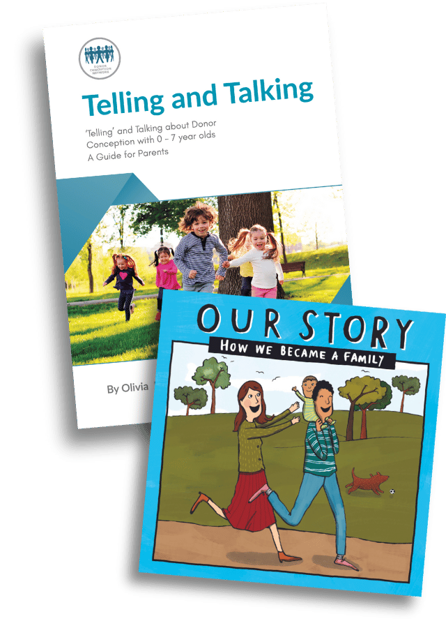 Bundle: Telling and Talking 0-7yrs plus Our Story (sperm donation in mum and dad families - single baby)