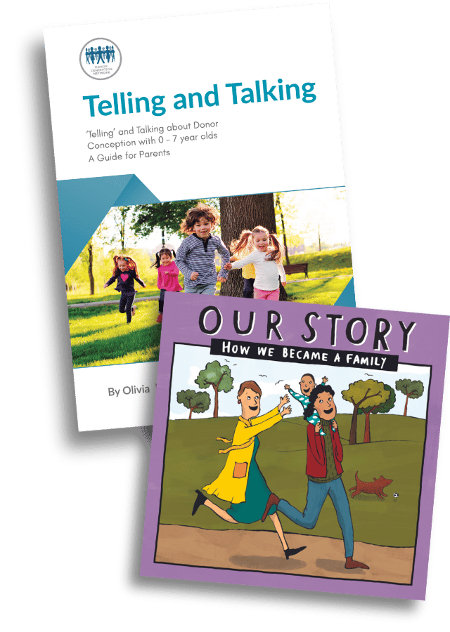 Bundle: Telling and Talking 0-7yrs plus Our Story (sperm donation in two-mum families - single baby)