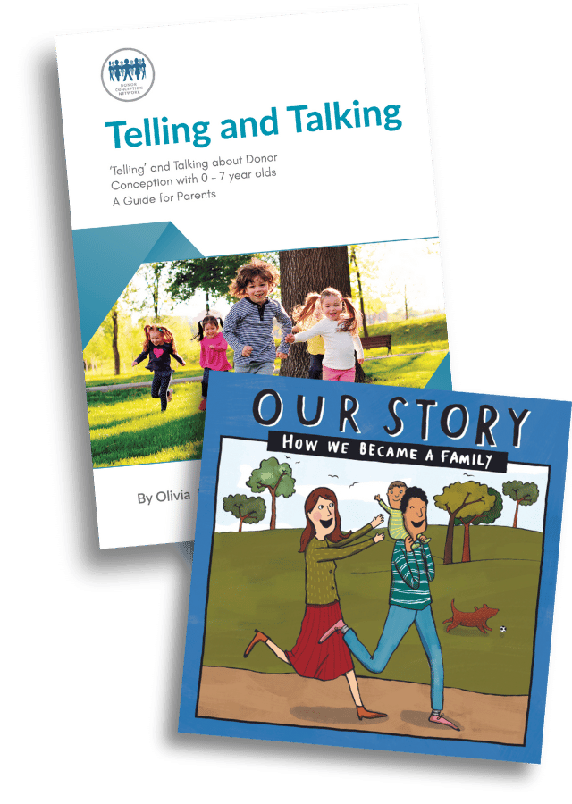 Bundle: Telling and Talking 0-7yrs plus Our Story (sperm donation no clinic in mum and dad families - single baby)