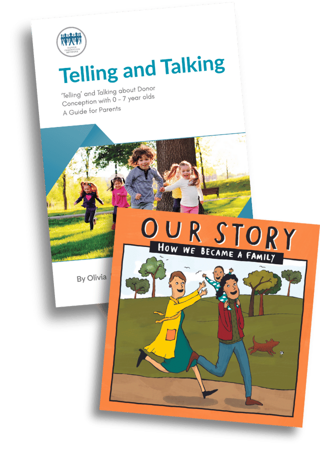 Bundle: Telling and Talking 0-7yrs plus Our Story (sperm donation no clinic in two-mum families - single baby)